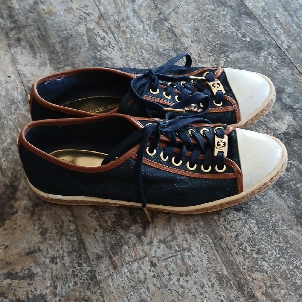 Michael Kors Women's Navy and Brown Sneakers